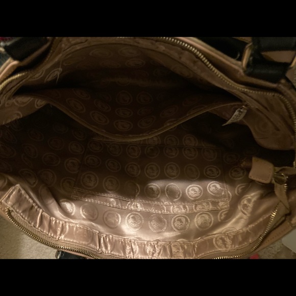 Spartina Black and Tan leather tote bag - Picture 5 of 7